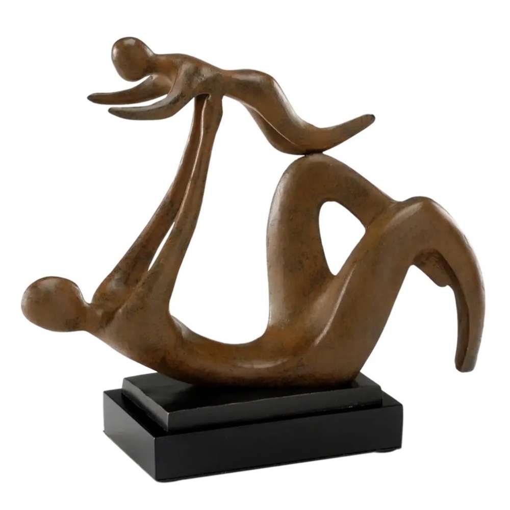 WILDWOOD “Mother and Child” Abstract Bronze Sculpture